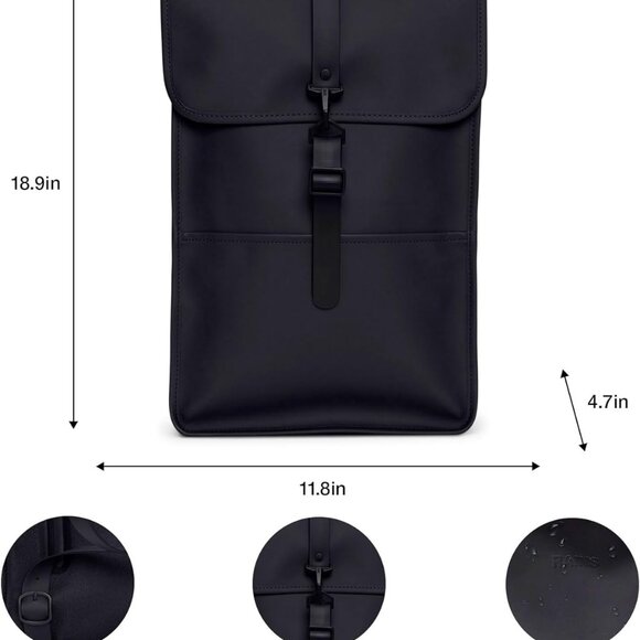 NEW W/ TAGS RAINS Backpack W3 - Backpack for Men and Women - Picture 5 of 13